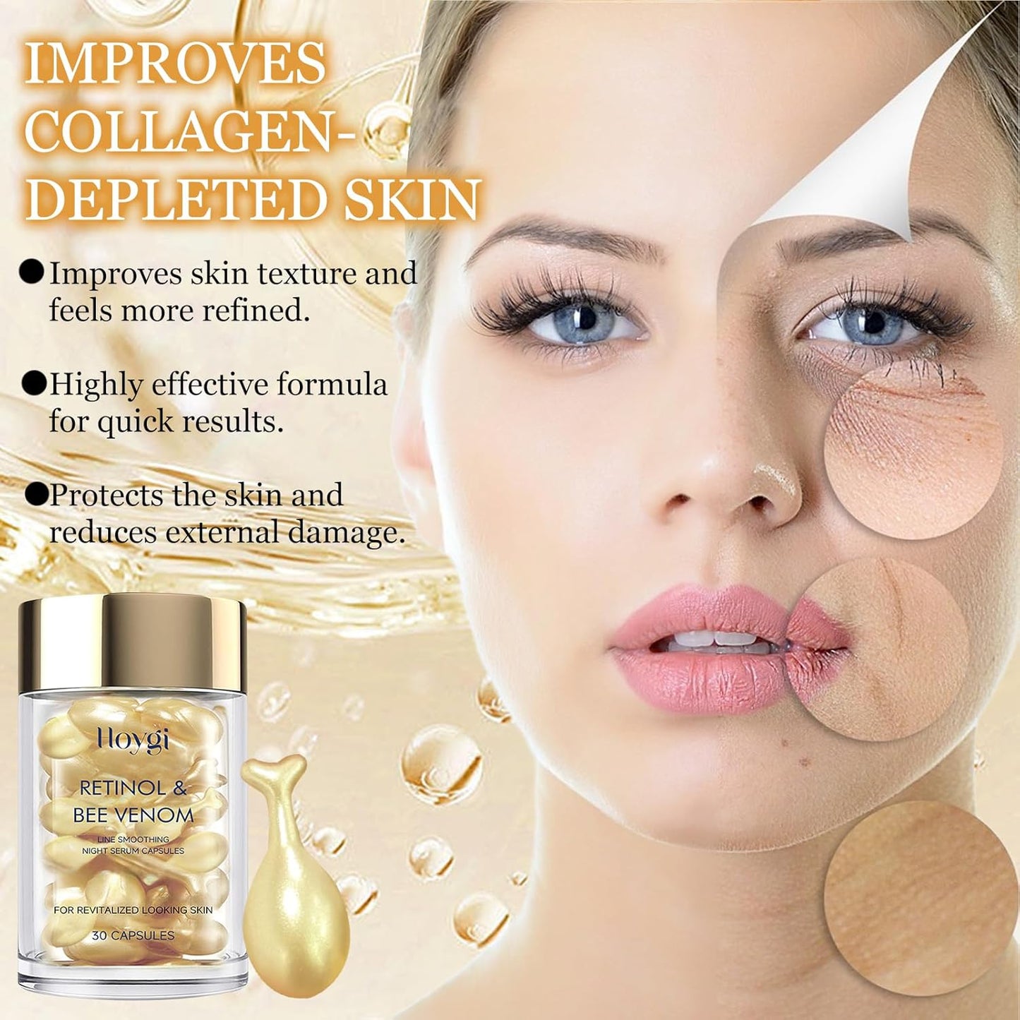 Hoygi - Retinol & Bee Venom Night Serum Capsules