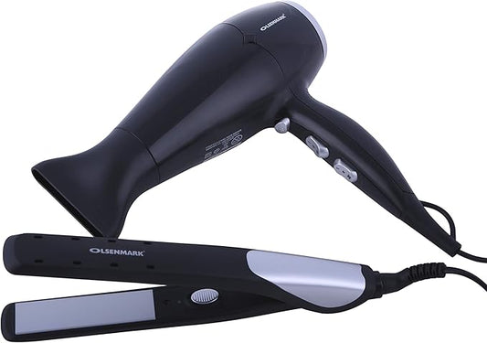 2-in-1 Professional Hair Styler Kit (Straightener & Dryer)