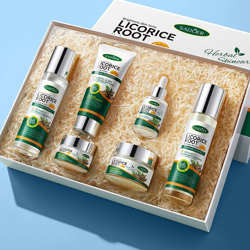 Sadoer - Licorice Root Whitening Skin Care Set (Original) - 6 in 1