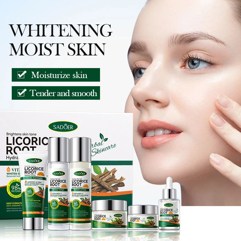 Sadoer - Licorice Root Whitening Skin Care Set (Original) - 6 in 1