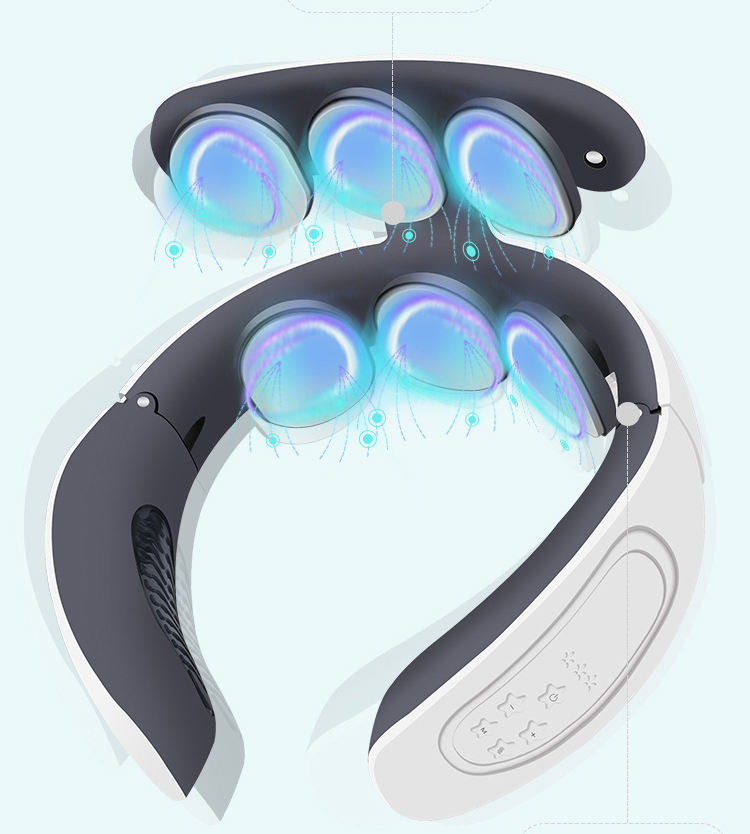 Six-Head Cervical Spine Massager – Neck Physiotherapy & Hot Compress Device