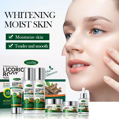 Sadoer - Licorice Root Whitening Skin Care Set (Original) - 6 in 1