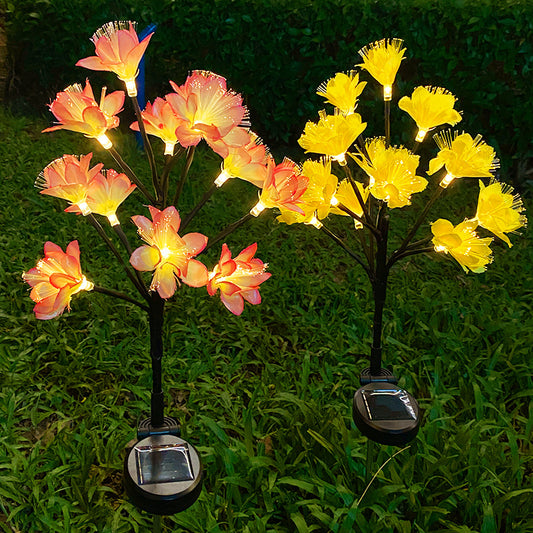 LED Solar Lamp Simulation Camellia Lawn