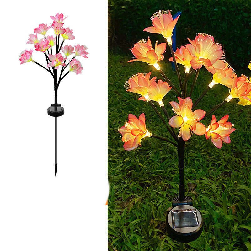LED Solar Lamp Simulation Camellia Lawn
